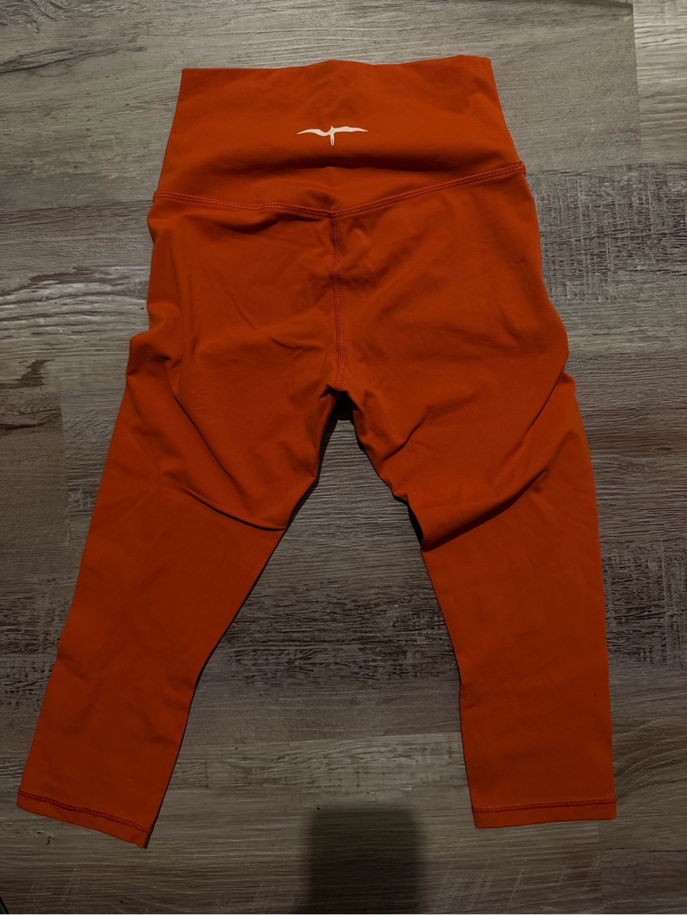 ‘IWA CO (Hawai’i Brand) Orange High-Waist Active Capri Leggings